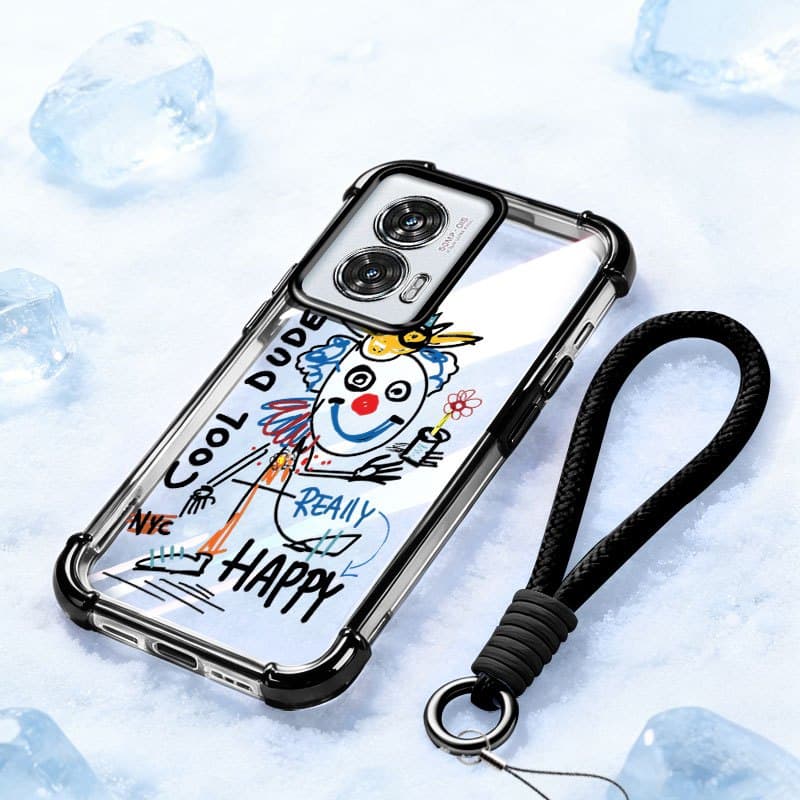 YBD Capa Para Motorola Moto Edge 50 Fusion G85 G96 G35 G06 Power Airbag À Prova De Choque Claro Moda Colorida GANNI Cart