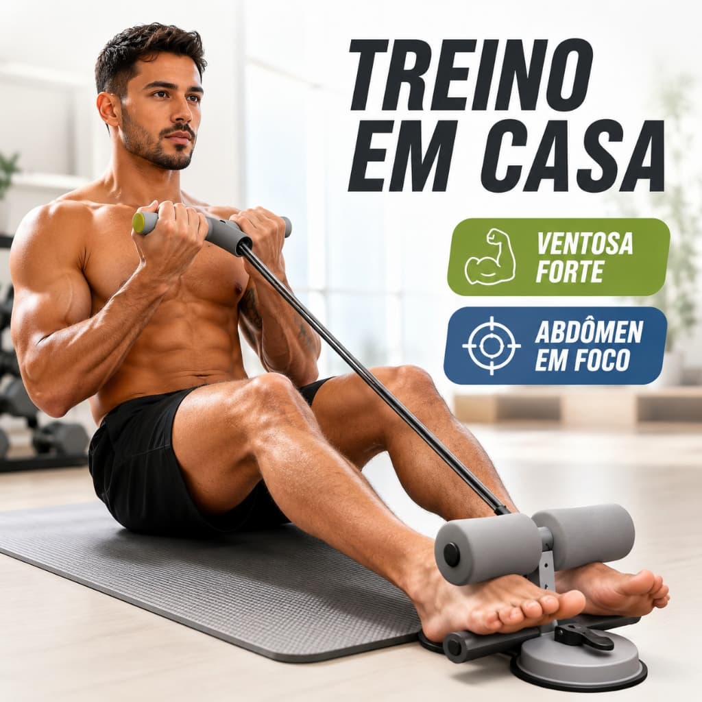 Equipamento auxiliar para treino abdominal, equipamento universal para exercícios abdominais com ventosas