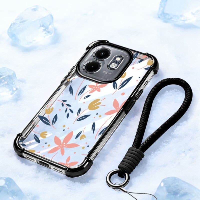 YBD Capa Transparente Para Infinix Smart 9 HD Hot 50i X6531 X6531B X6532 X6532C Airbag À Prova De Choque Moderno Mínimo