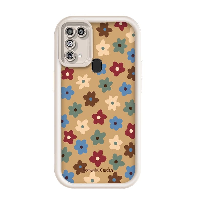Para Samsung Galaxy M31/M21s F41 , Padrão De Flor Pequena , Capa De Telefone De silicone Anti-Queda