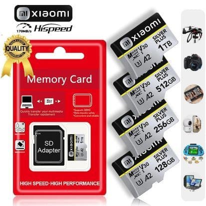 Cartão De Memória SD Flash Original , 128GB , 256GB , 512GB , Alta Velocidade , Micro TF , 64GB , 32GB , Memoria Para Ni