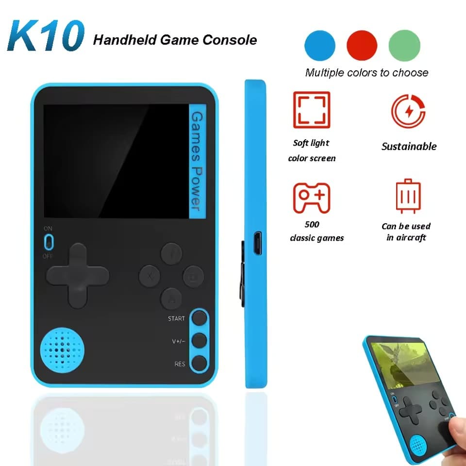 Console De Jogos Portátil K10 fc500 Clássicos Retro Vídeo Mini Jogo Consolas Recarregável Presente Para Meninos Adultos