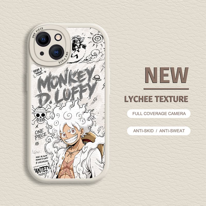Capa De Uma Peça Para iPhone 16/15/14/13/12 Mini/11 Promax Gear 5 Luffy Macia 7/8 Plus/X/XR/Xs Max
