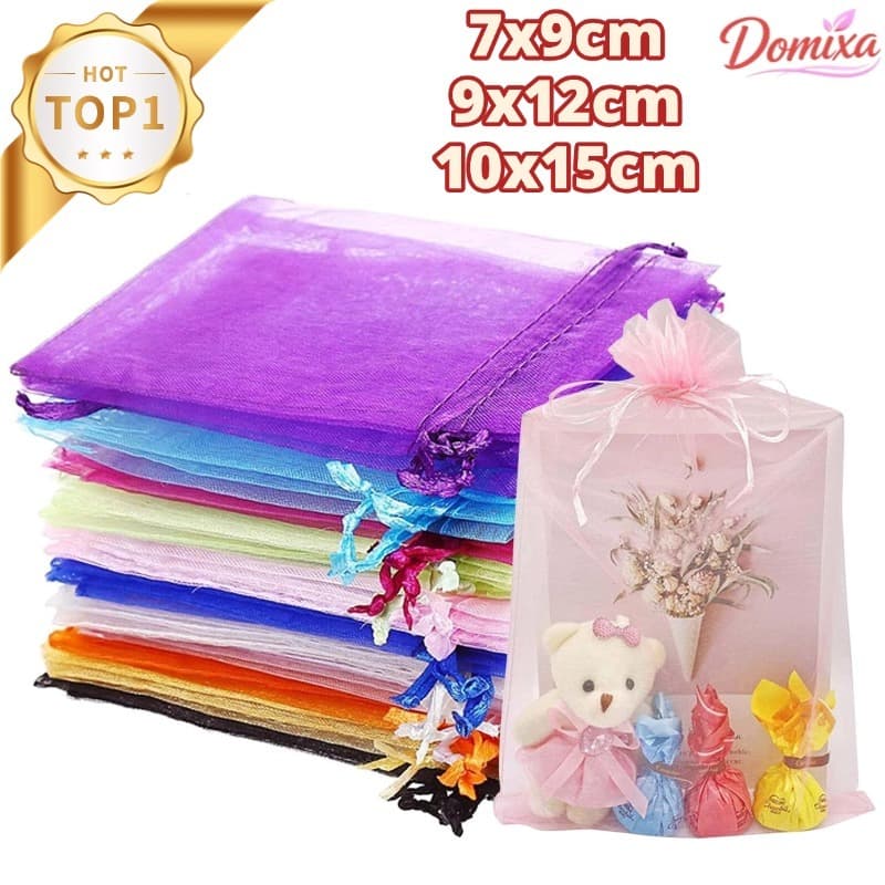 Kit 50/100 Saquinho Organza 7x9/9x12/10x15/13×18 Lembrancinha Festas Presente Jóias Bolsa para guardar batons -DO
