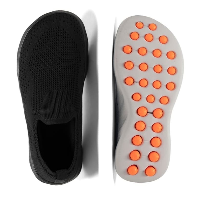 Sapatos De Caminhada Masculinos Respiráveis Com Bico Largo , Solas De Sapato De Massagem Deslizante , Femininos , Pés In