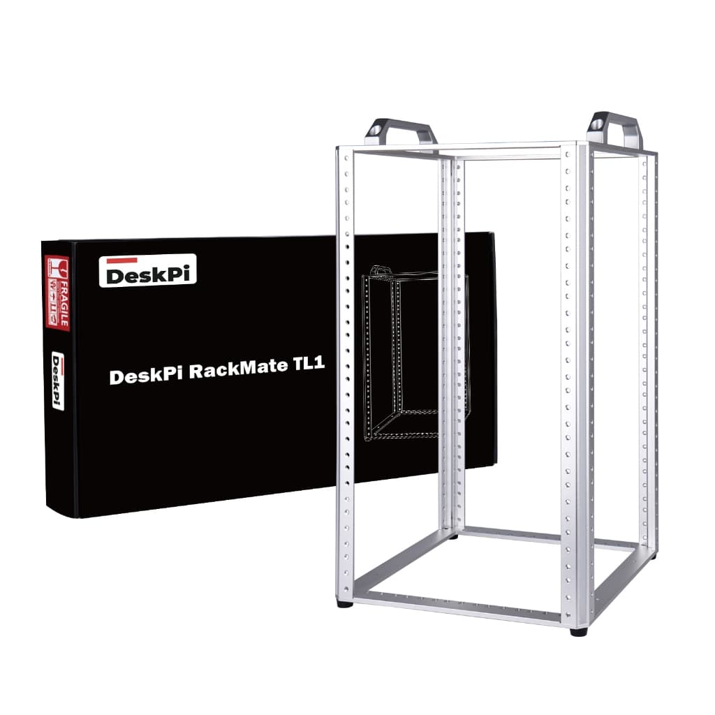 DeskPi RackMate TL1 Rackmount , Rack De Rede De Estrutura Aberta 10U Para IT De 10 " , Dispositivo De Áudio E Vídeo