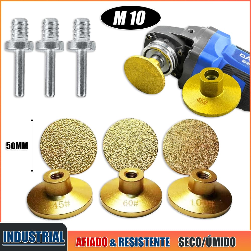 Diamond Welding Polishing Disc 100# 60#45#50mm for M10 Angle Grinder with Adapter