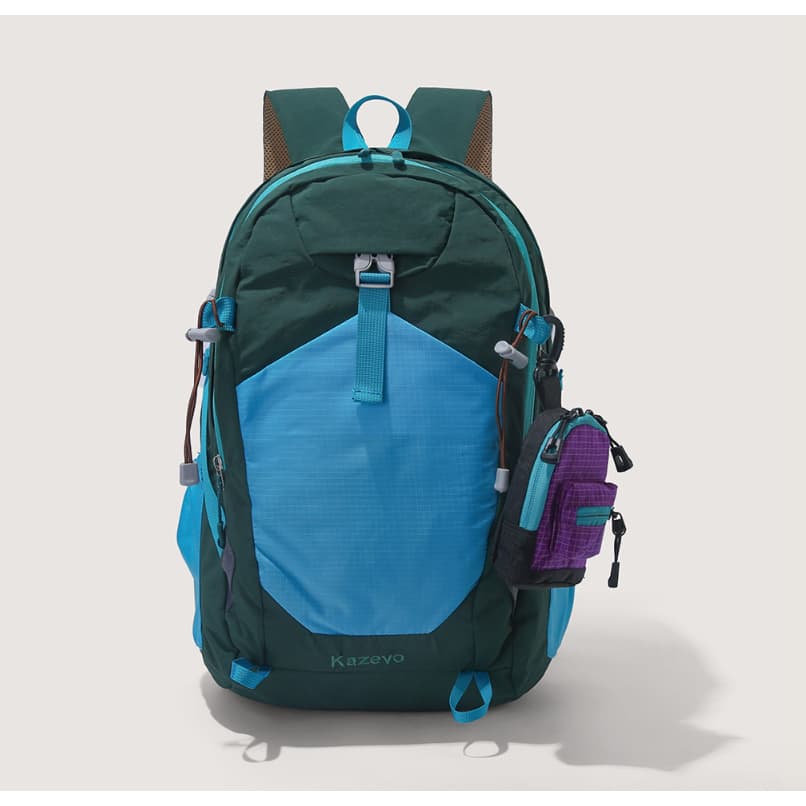 Mochila funcional de cor contrastante para atividades ao ar livre, respirável, redução de carga, escalada, viagem de cur