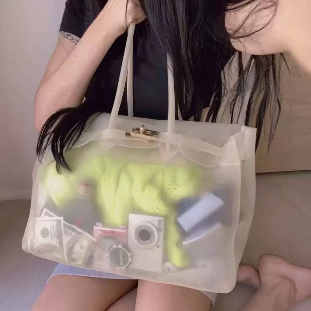 Sacola De Gelatina Transparente  bolsa De Axila De Viagem De Grande Capacidade Para Mulheres