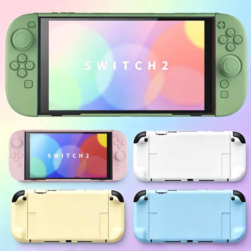 Capa Protetora Rígida Para Switch 2 , De Corpo Inteiro Nintendo Com Suporte Extra E Tampas De Polegar | Design Dividido