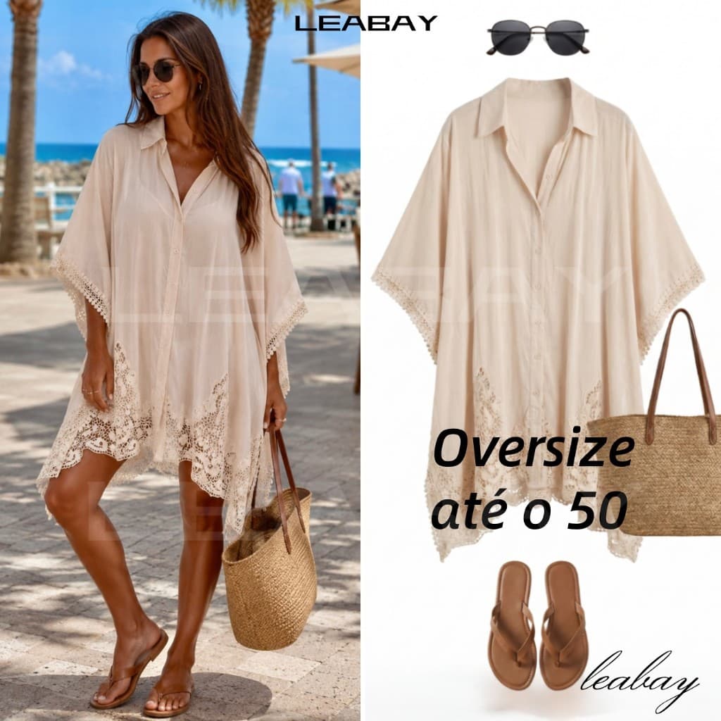 Vestido Bata kafta Femenino Chamisse Saida de Praia curto manga morcego.roupas plus size feminina.vestido boho chic.