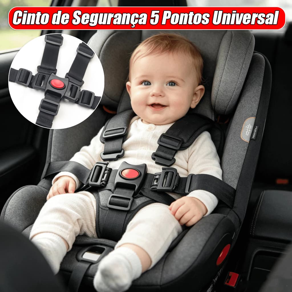 Cinto Segurança 5 Pontos Universal Cadeirinha Carrinho Bebê Envio Imediato