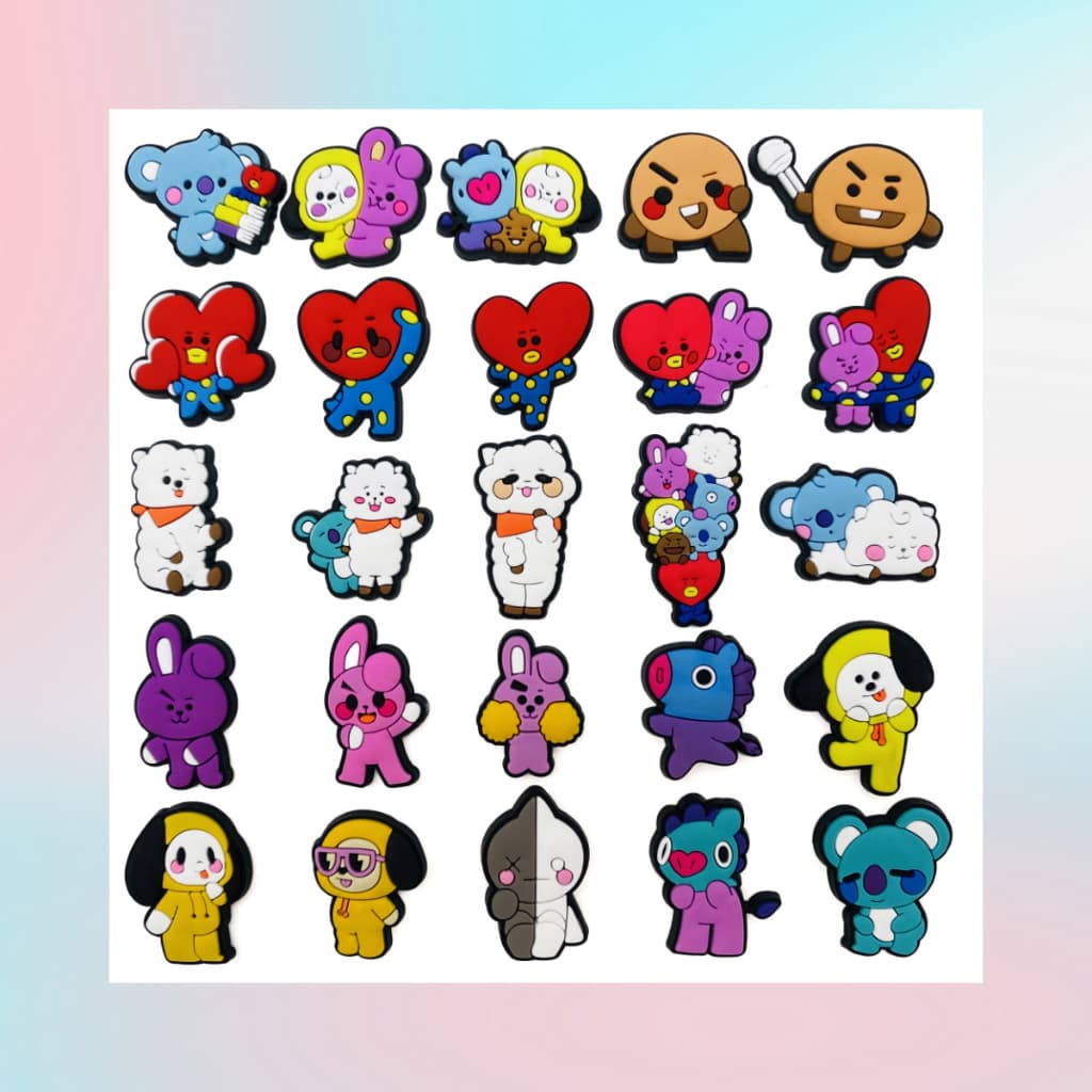 MEIDJ , Amuletos De Sapato , 20 Peças De Tamancos KPOP Fofos De Desenho Animado , Acessórios Decorativos De Sandálias De