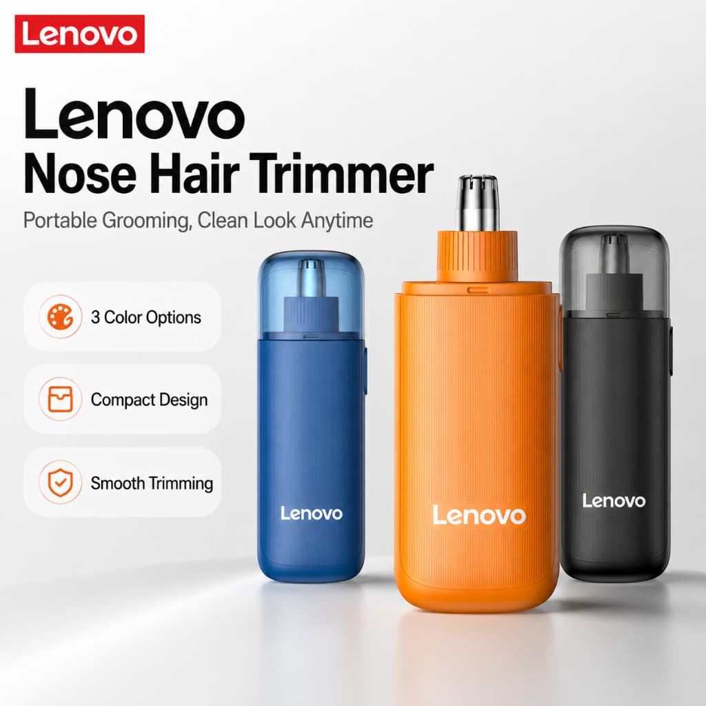Lenovo N1M Aparador De Pêlos Do Nariz Para Homens Portátil Cortador De Orelha Tamanho Bolso Barbeador Elétrico Seguro Pr