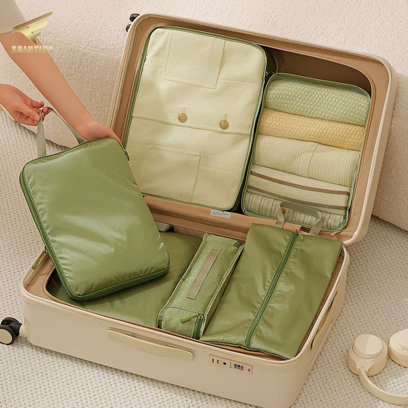 Conjunto Organizador De Bagagem Portátil , Bolsa De Armazenamento De Viagem Para Roupas E Íntimas Sapato , Cubos De Emba