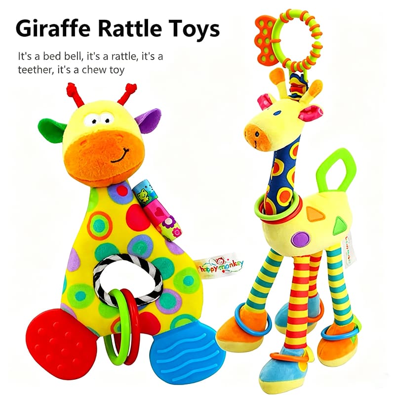 Brinquedos De Pelúcia Para Bebês Macia Girafa Infantil De Algodão Rattle Doll Toy