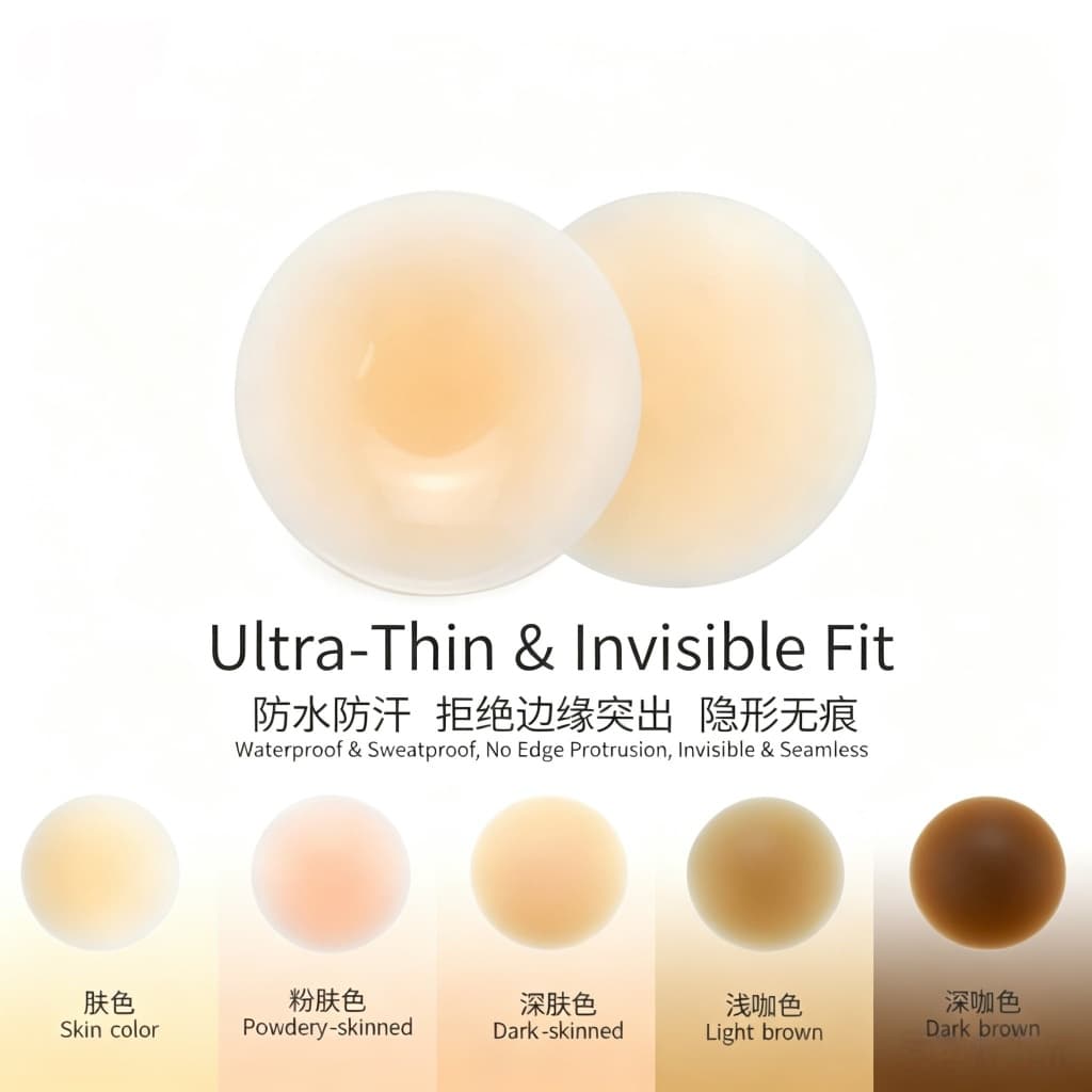 Adesivos de peito de Silicone anti-colisão feminino invisível sem costura vestido de casamento estilingues verão Ultra-f