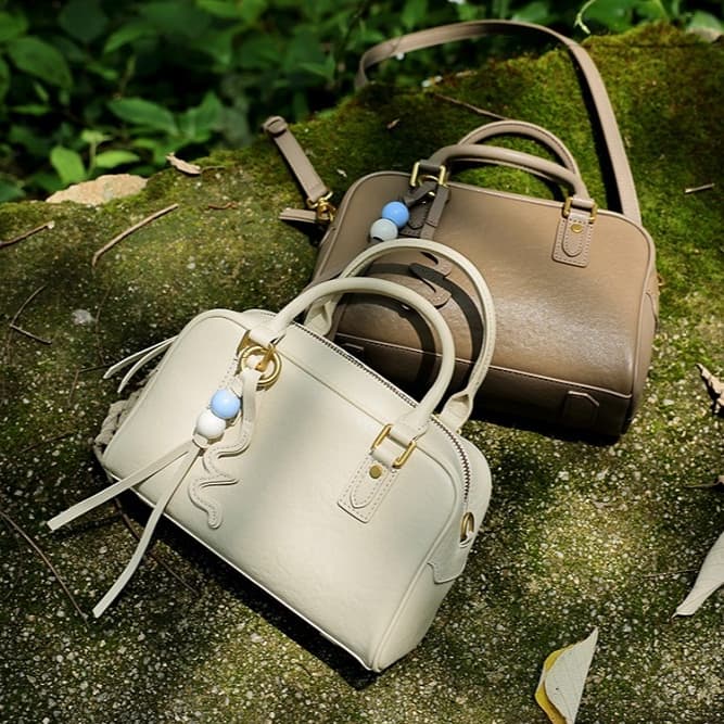 Bolsas De Ombro Femininas De Couro Genuíno Retrô Boston Moda Feminina Estilingue