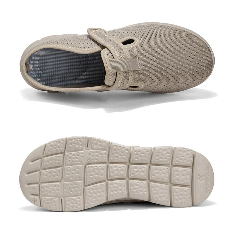 Verão Malha Respirável Sapatos De Caminhada Femininos Dedo Do Pé Largo Pés Inchados Da Mãe , Antiderrapante Sola Macia P
