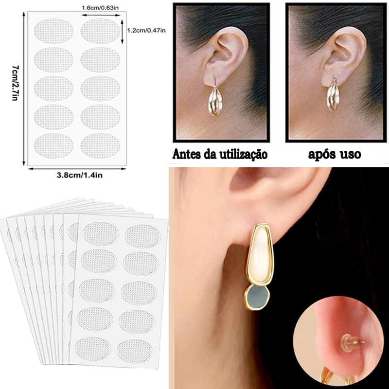 100-400 peças de adesivos de orelha adequados para rasgar, alongados e feridos devido a brincos pesados podem preencher