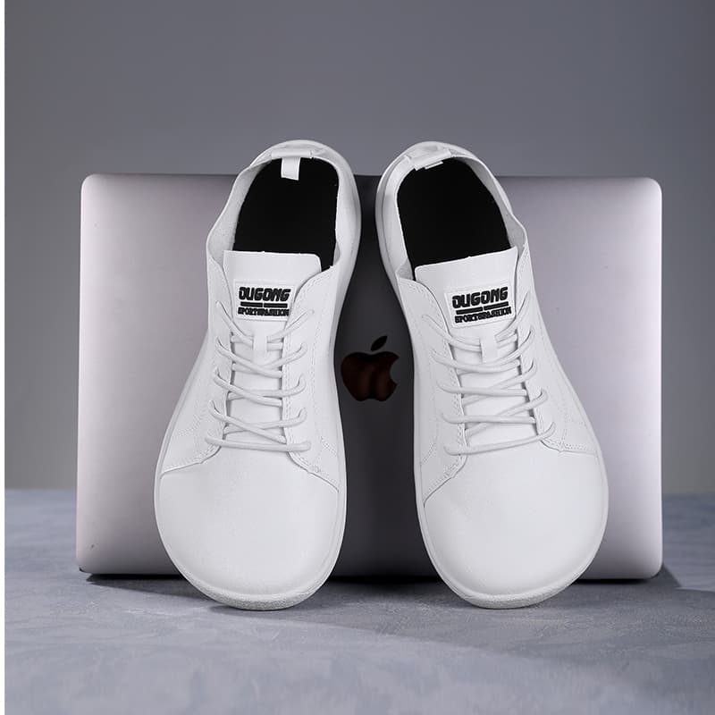 Couro Do Plutônio À Prova Dwaterproof Água Sapatos De Caminhada Dos Homens Descalços Dedo Pé Largo Leve Respirável Para
