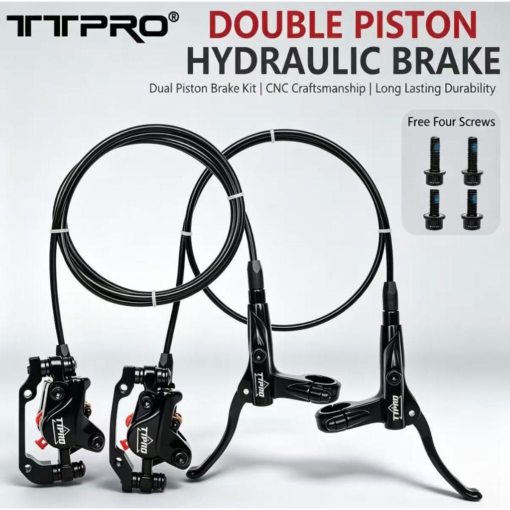 Ttpro TP-MT200 Kit De Freio A Disco Hidráulico Universal De Óleo Material De Liga Para Mountain Bike Com Pastilhas Compa