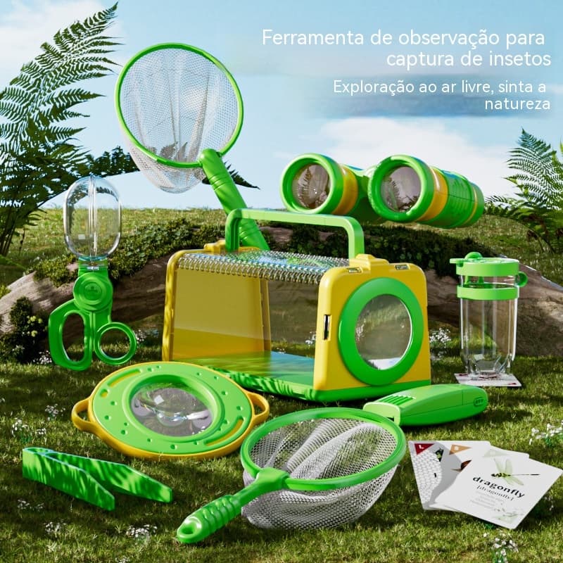 Exploração ao Ar Livre para Crianças, Gaiola de Observação de Insetos, Conjunto Multifuncional para Captura de Insetos