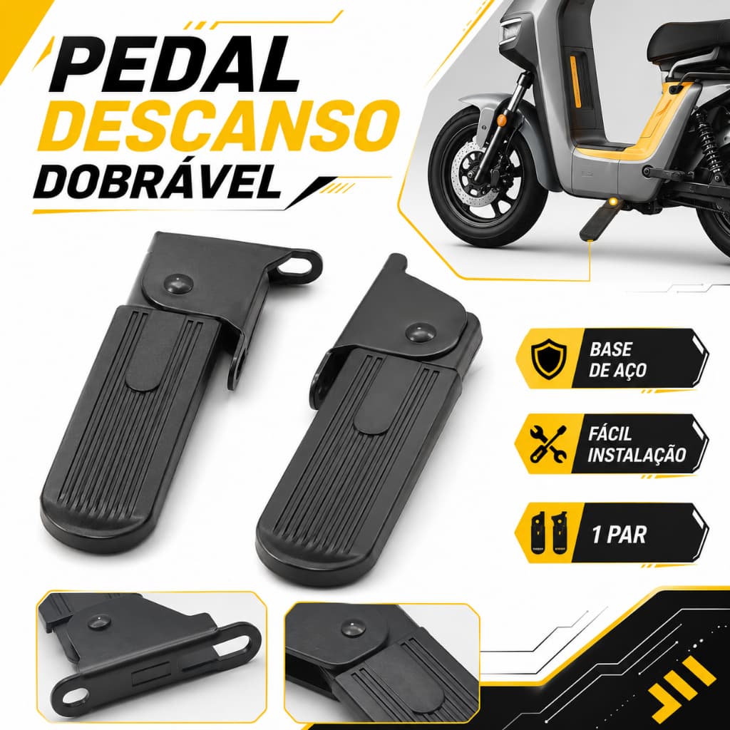 Apoio Pé Scooter Elétrica Pés Descanso Moto Elétrica