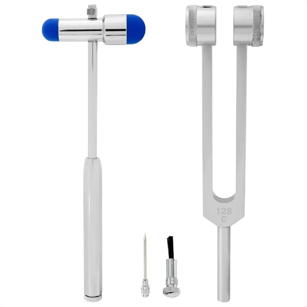 Martelo De Percussão Multifuncional + Conjunto De Diapasão De 128 Hz
