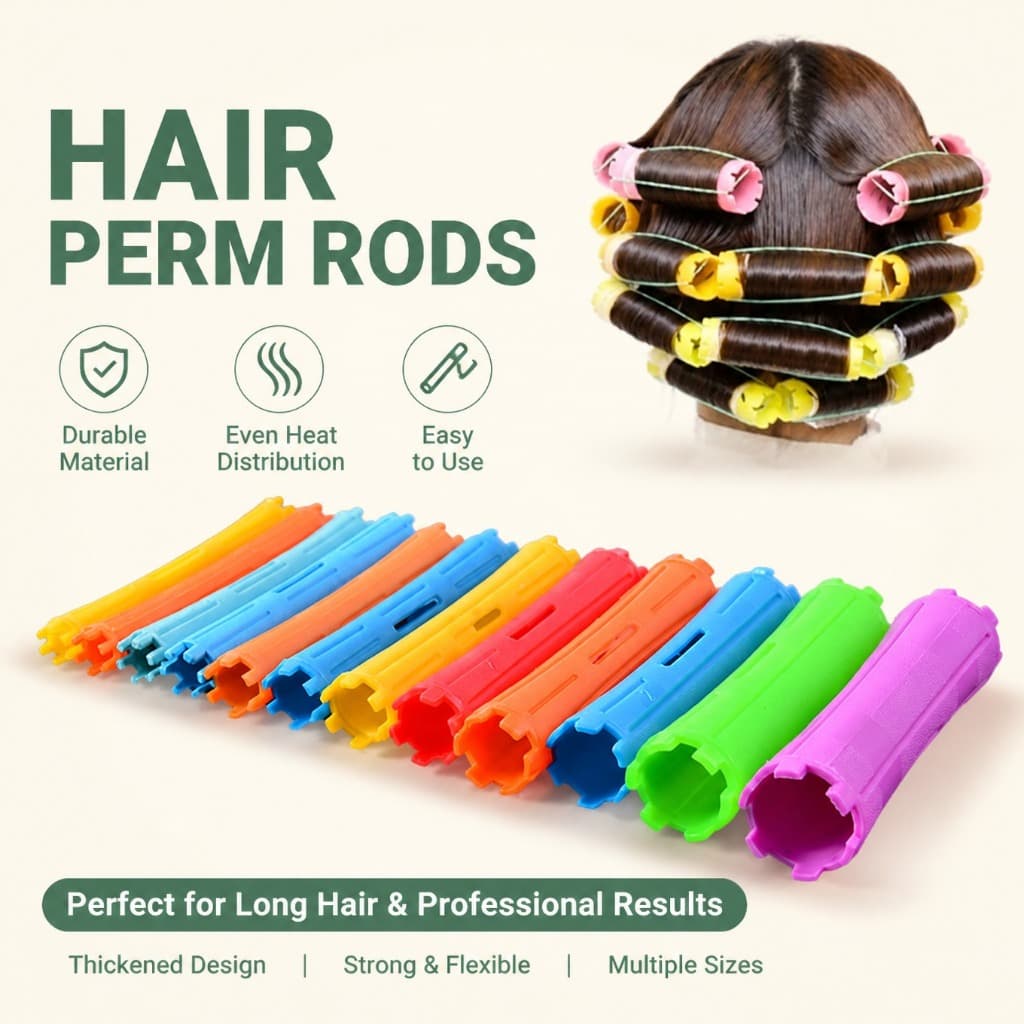 Hastes De Permanente De Cabelo De Plástico , Modeladores Resistentes Ao Calor , Vários Tamanhos , Ondulação DIY Para Est