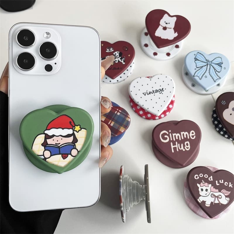 Suporte do telefone móvel bonito dos desenhos animados suporte magnético dobrável resistente ao choque anel fivela supor