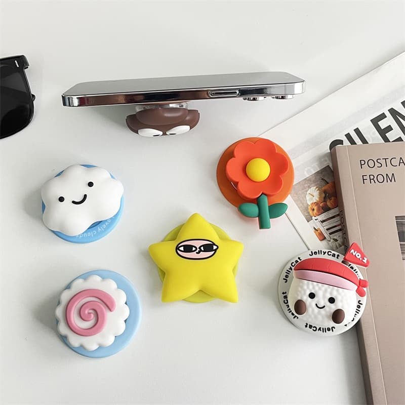 Suporte do telefone móvel Baiyun dos desenhos animados suporte magnético dobrável resistente ao choque anel fivela supor
