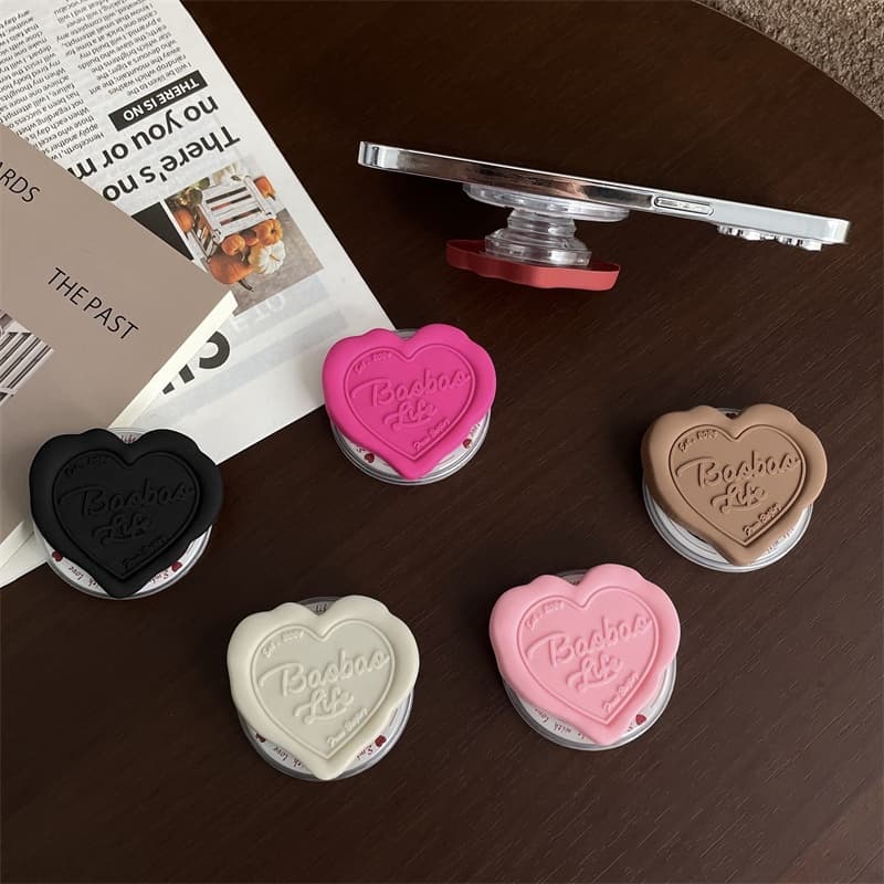 Suporte do telefone móvel amor dos desenhos animados suporte magnético dobrável resistente ao choque anel fivela suporte