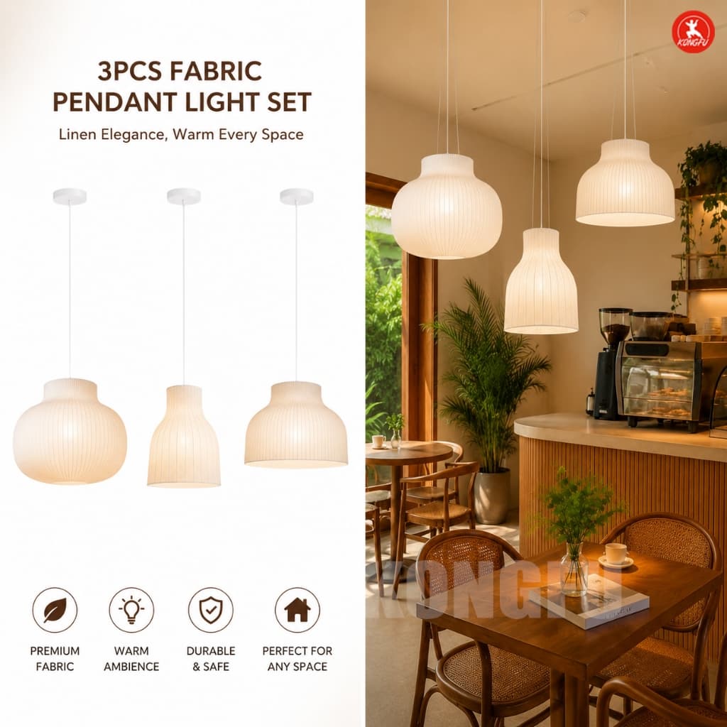 Pendente Retrô Japonês Com Cúpula De Tecido, Lustre Minimalista Para Decoração