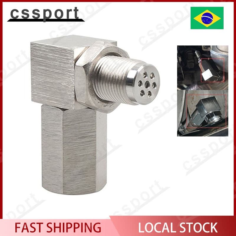 Extensor De Sensor De Oxigênio De 90 Graus P0420 P0430 O2 Espaçador 02 Bung Extensão Conversor Catalítico