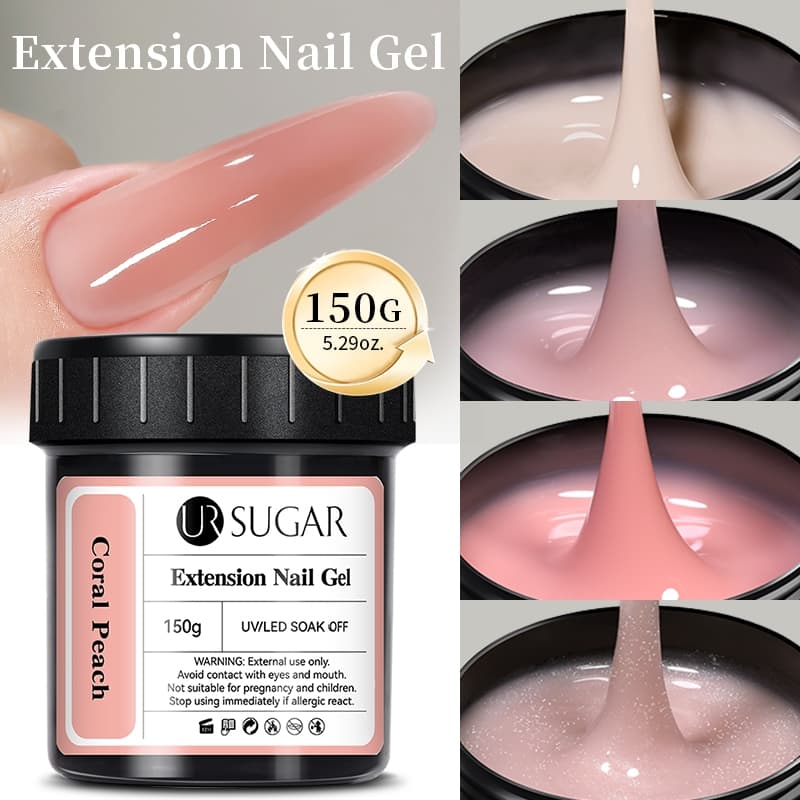 UR SUGAR 150g Gel De Extensão Geléia Branco Nu Rosa Extensão Do Prego Gel Acrílico Construção Rápida Arte UV LED Verniz