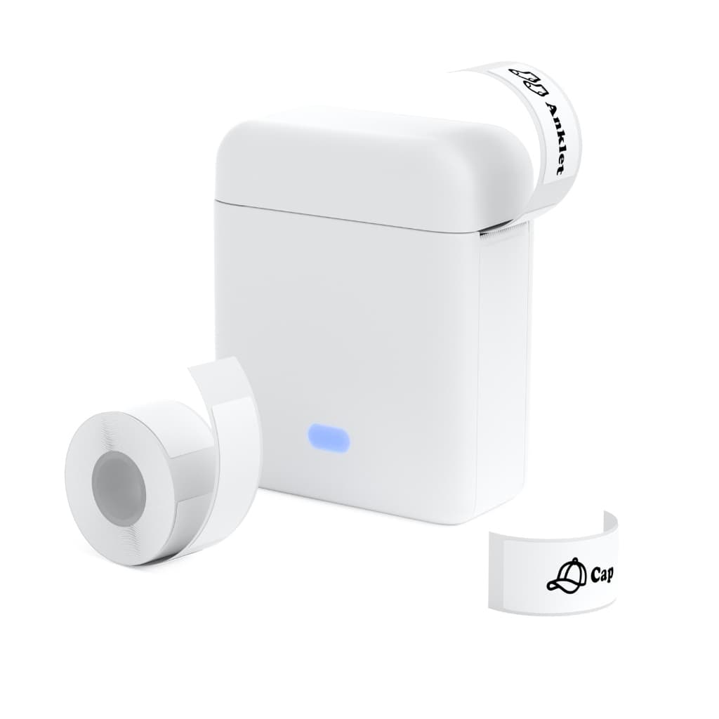 Impressora Térmica De Etiquetas Adesivas Para Iniciantes Com 1 Rolo De Papel Branco , Ideal Organização De Armazenamento