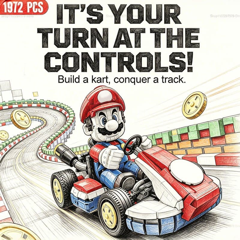 2026 Novo Conjunto De Blocos De Construção De Carros De Corrida 1972 PCS STEM Kit De Modelo Educacional DIY Criativo Bri