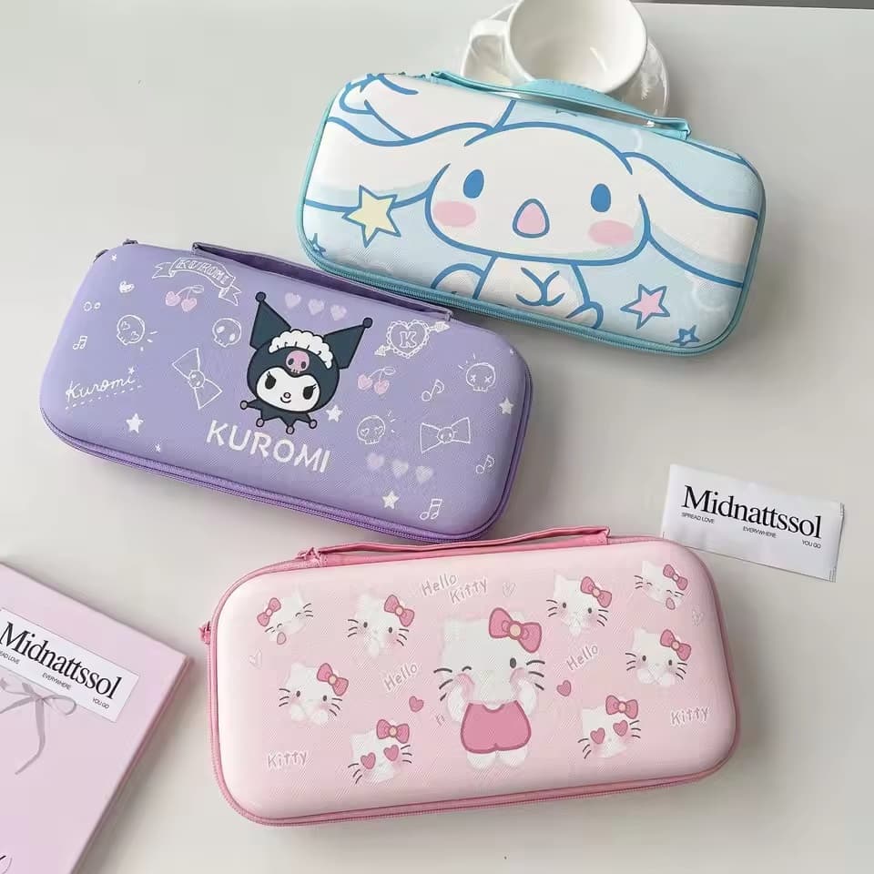 Bonito Dos Desenhos Animados Sanrio Olá Kitty Kuromi Caso Protetor Saco De Armazenamento Para Nintendo Switch 2 Game Con