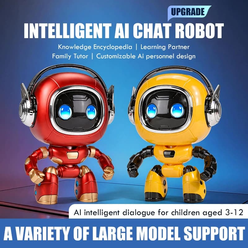 AI Conversa de Voz Inteligente Crianças Acompanhando Robô Educação Infantil Robô Multi-Languagem Chat Interativo Brinque