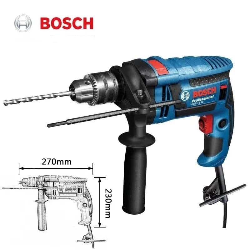 Bosch GSB 16 RE 1200w Fully Powered Impact Drill, Screw Drill Bit Set, Complete Set of Drill Bits 127v/220v