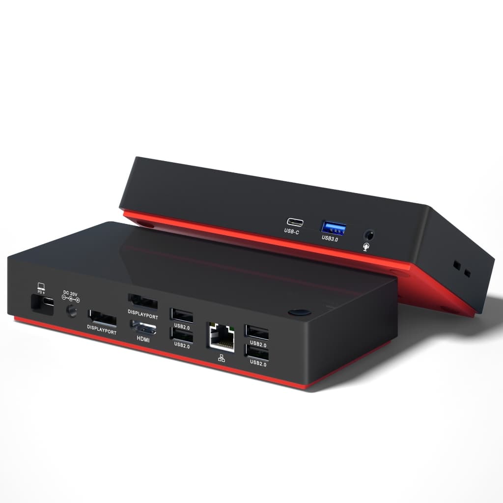 Estação De Acoplamento De Exibição Tripla USB C HUB-Para Thunderbolt , Windows Compatíveis , laptops (DisplayPort , HDMI