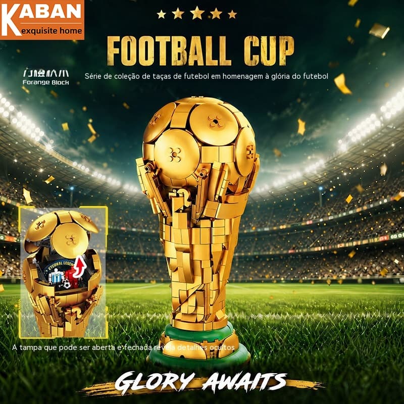 2026 Copa Do Mundo Troféu Blocos De Construção Modelo Colecionável Fãs De Futebol Presente Campeão Lembrança Tijolos Bri
