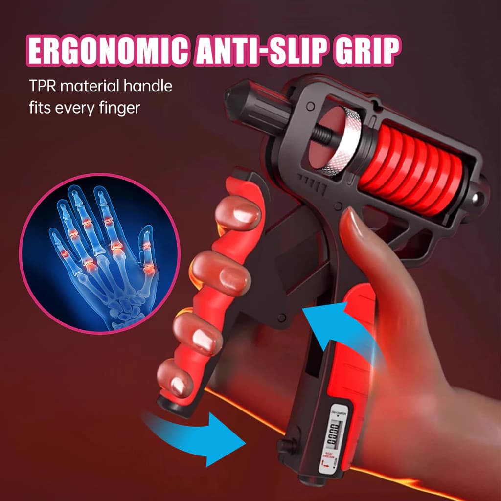 Hand Grip 5-165Kg Contador digital Musculação Treino de Antebraço Ajuste de Força Academia Resistente