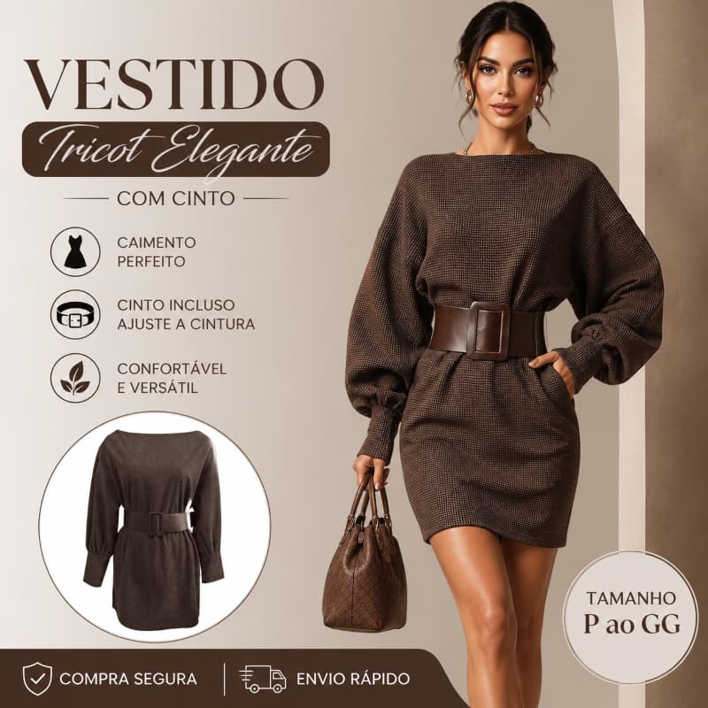 Saia curta de malha com manga de boneca de ombro inclinado francês, cinto cintura estreita estilo Yujie blusa de manga c