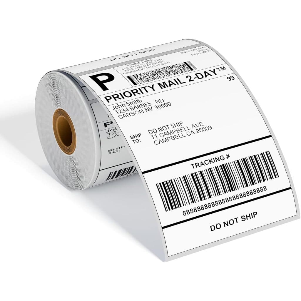Papel Adesivo Térmico Phomemo A6 Para Impressora De Conhecimento De Embarque PM-241BT/D520/246S , 100x150mm , 250 Folhas