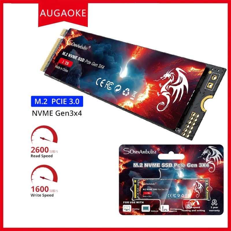 Unidade de estado sólido integrada PCIe 3.0 X4 128 GB-512 GB Nvme M.2 SSD integrado