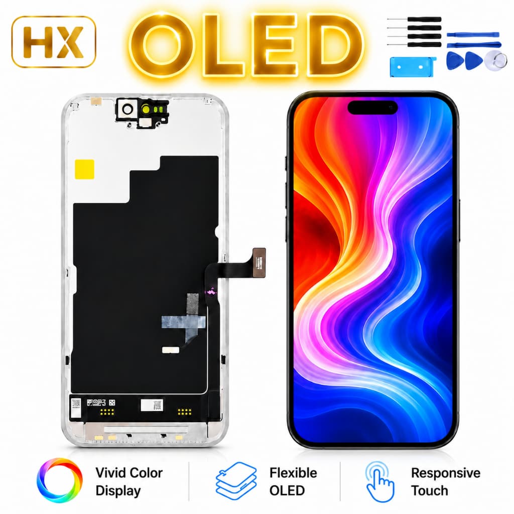 HX top OLED Macio 120 Hz display Para iPhone13 PM 14Pro 15 15Pro 15PM Montagem De Tela