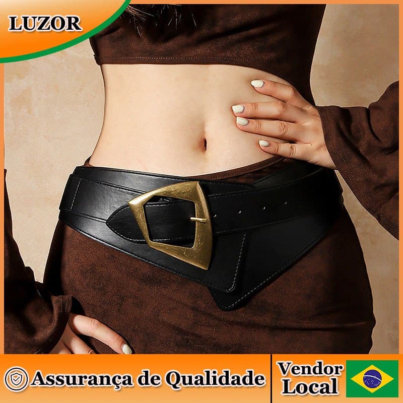 Moda cintura elástica feminina preto Retro cinto decorativo com vestido casaco camisola camisa cinto largo