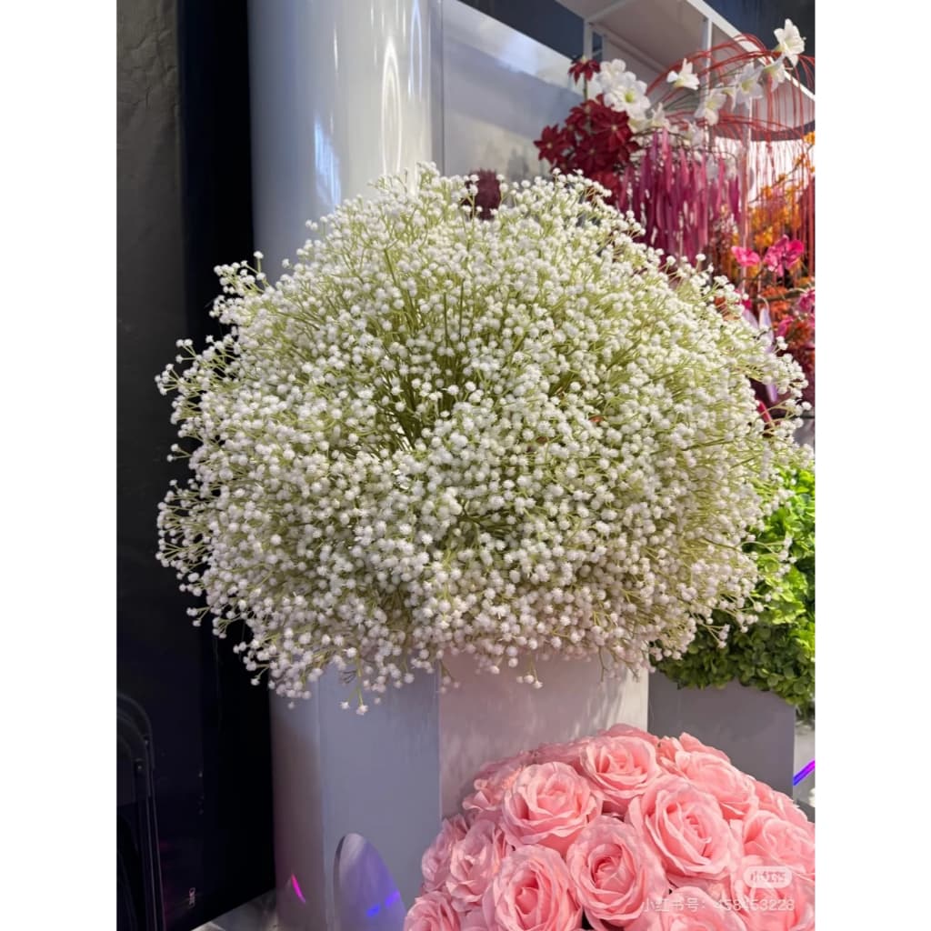 Kit de Buque Mosquitinhos Branca Gypsophila Artificial Decoração Casamento, Arranjos, Decorar Festas SAMBA